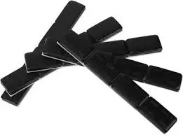 [14-00283-B] 2 oz. BLACK ADHESIVE WHEEL WEIGHTS -. - 20 STRIPS