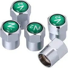 [03-00818] Chrome Plated Nitrogen Indicating Brass Valve Cap  #468-59021(E.A)