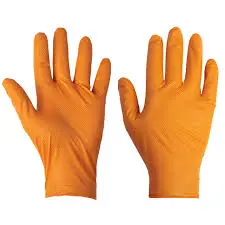 [07-02156] ORANGE MICRO DIAMOND NITRILE GLOVES X-LARGE #396-00404