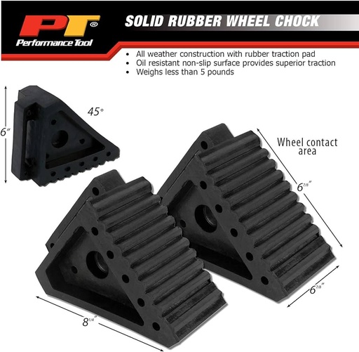 [07-04224] WHEEL CHOCKS SOLID RUBBER  W41001